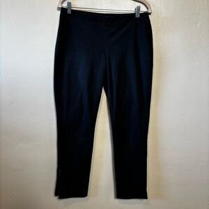 Eileen Fisher Womens Pants Ankle Zipper Side Waist Button & Zipper Charcoal Gray
